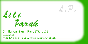 lili parak business card